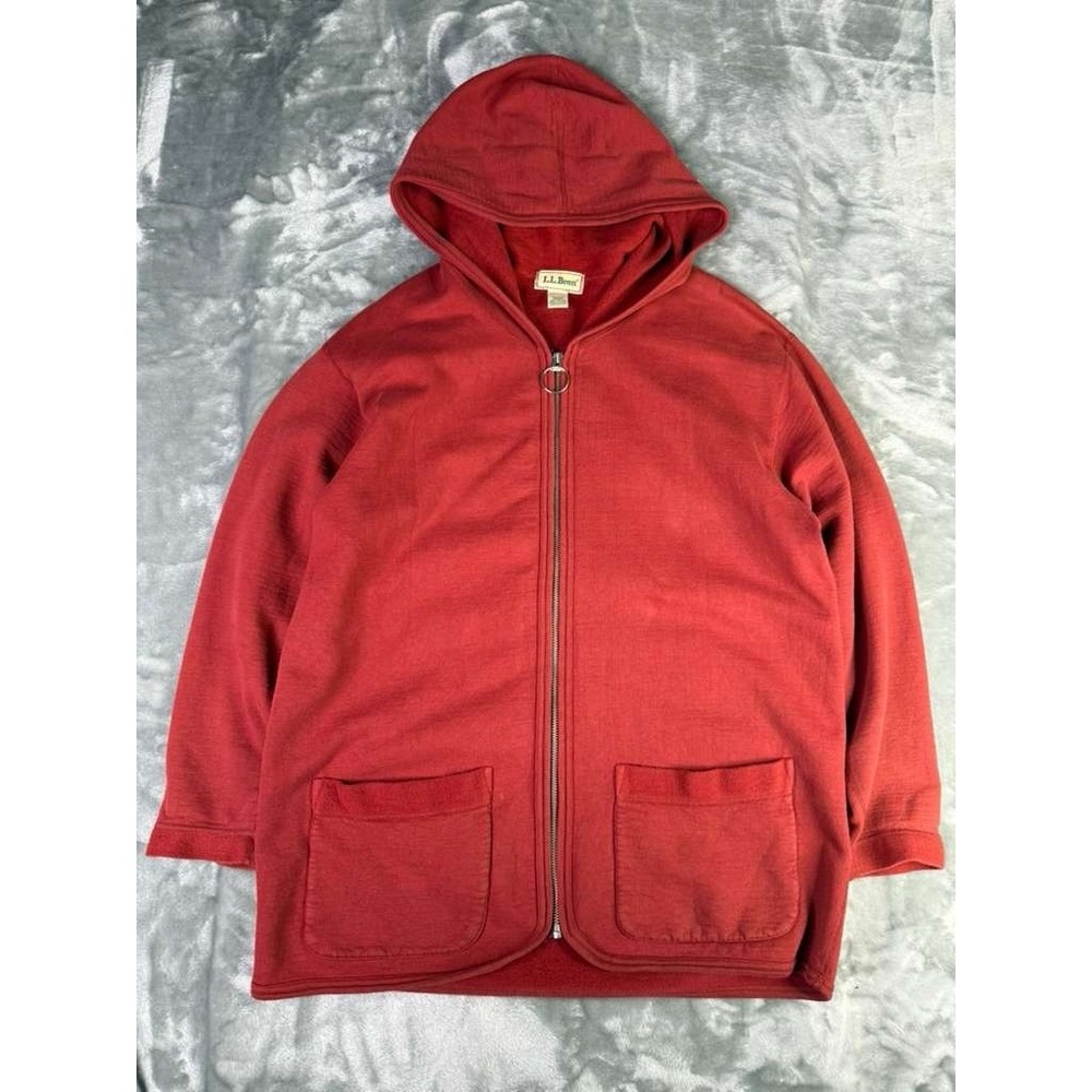 Vintage 80s L.L. Bean Red Zip Up Jacket Men's Size Medium Great Condition